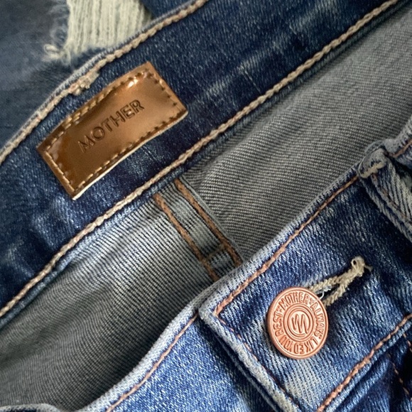 MOTHER THE INSIDER CROP STEP CHEW WASH DANCING ON COALS Hi Rise Kick Flare Ankle - Picture 15 of 16